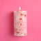Alight scented wax candle on color
