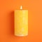 Alight scented wax candle on color