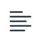 align left icon vector from text editor concept. Thin line illustration of align left editable stroke. align left linear sign for