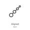 aligned icon vector from space collection. Thin line aligned outline icon vector illustration. Linear symbol for use on web and