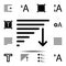 alignment text icon. Simple glyph, flat vector of Text editor set icons for UI and UX, website or mobile application