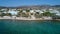 Aliko beach on the island of Naxos in the Cyclades in Greece seen from the sky