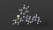 alimemazine molecular structure, h1 receptor antagonist, ball and stick 3d model, structural chemical formula with colored atoms