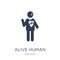 alive human icon. Trendy flat vector alive human icon on white b