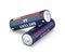 Alkaline and Ni-MH rechargeable AA size batteries