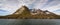 Alkehornet, Alkhornet, Alkepynten. Bird mountain in Svalbard, Norway. Panorama