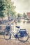 Alkmaar canal and bicycles, The Netherlands