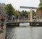 Alkmaar, Netherlands - August 24, 2017: drawbridge and the churc