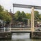 Alkmaar, Netherlands - August 24, 2017: drawbridge and the churc