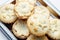 All-butter pastry pies with a mincemeat filling with spiced vine fruits, Christmas cookies