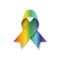 All cancers awarn ribbon on white