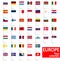 all country flags of Europe