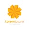 All diversity nations partnership teamwork concept elements icon logoYellow beautiful flower origami concept elements icon logo