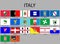 all Flags provinces of Italy