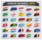 All flags of the world set 4 . Waving ribbon style