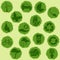 All-green grunge eco buttons