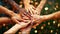 All Hands In People Soft Diffuse Bokeh Focus Friendship Unity Trust Community