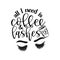 All I need is coffee and lashes - Vector eps poster