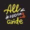 All kidding aside - inspire motivational quote. Hand drawn lettering. Youth slang, idiom