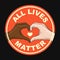 All Lives Matter sticker multiracial hands heart gesture