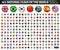 All national flags of the world . Circle convex button design . Elements vector