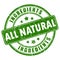 All natural ingredients vector stamp