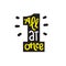 All at once - inspire motivational quote. Hand drawn lettering. Youth slang, idiom. Print