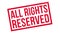 All Rights Reserved rubber stamp