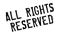 All Rights Reserved rubber stamp