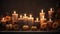 all saints\\\' day background, sober, candles, soft tones, background for all Saints Day or All Souls\\\' Day.