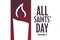 All Saints Day. November 1. Holiday concept. Template for background, banner, card, poster with text inscription. Vector