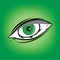 The All Seeing Eye - Green Firey Flame Illuminati Freemasonry Vector