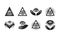 All Seeing Eye icons set. Illuminati symbol