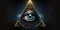 The All-Seeing Eye of the Illuminati in a Triangle, Illustrated