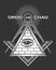 All seeing eye. Mystic occult esoteric symbol