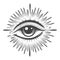 All seeing Eye of Providence Masonic Symbol Illustration