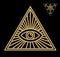 All-seeing eye, or radiant delta - Masonic symbol, symbolizing the Great Architect of the Universe,