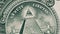 The All-Seeing Eye Sign Rotates on a One Dollar Bill Close-Up