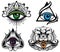 All seeing eye symbol. Vision of Providence. Tattoo eyes