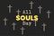 All Souls Day typography vector illustration. Christian prime sign cross background.
