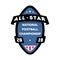 All star american football logo. Vector illustration.