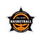 All star basketball, sports logo, emblem. Vector illustration.