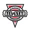 All star game logo, emblem. Vector illustration.