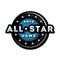 All star game, template logo design. Vector illustration.