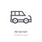 all terrain outline icon. isolated line vector illustration from transport-aytan collection. editable thin stroke all terrain icon