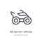 all terrain vehicle outline icon. isolated line vector illustration from transport-aytan collection. editable thin stroke all