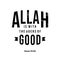 Allah is with the doers good, Muslim Quote and Saying background banner poster