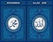 Allah & Muhammad Arabic Calligraphy in Islamic Floral Ornament in blue colur composition