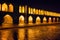 Allahverdi Khan Bridge, known as Si-o-se-pol is largest historical bridge on river Zayanderud