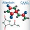 Allantoin glyoxyldiureide molecule, it is used in cosmetics. S